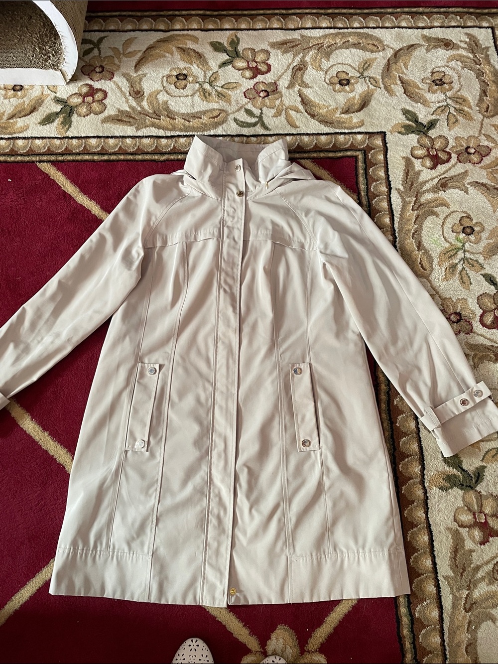Calvin Klein Cream Women's Lightweight Raincoat .